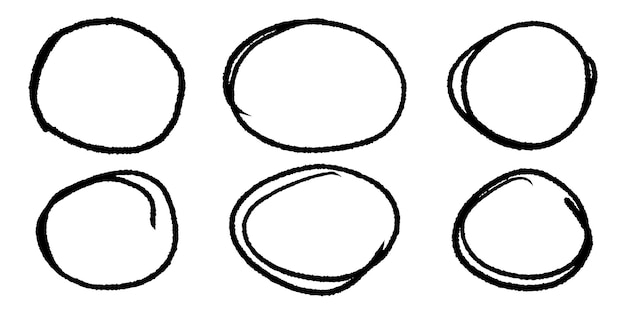 Dibujado a mano dibujos animados círculo línea vector ilustración doodle estilo de boceto para el diseño de concepto