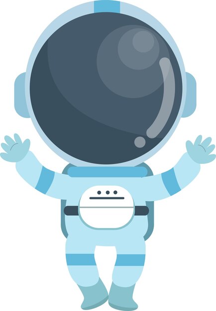 Dibujado a mano dibujos animados lindo astronauta premium vector fondo favorito de niños y bebés
