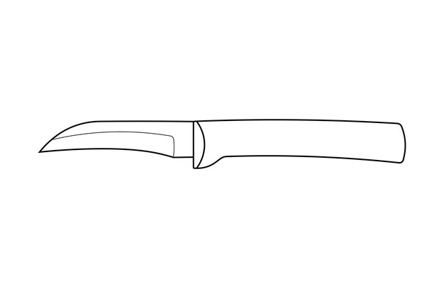 Dibujado a mano Dibujos para niños Dibujos animados Ilustración vectorial Cuchillo de recorte Aislado en estilo doodle