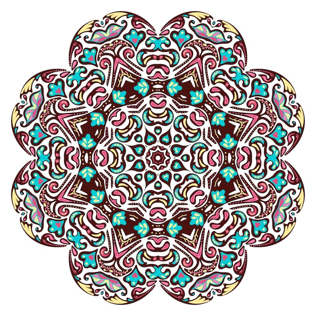 Dibujado a mano doodle mandala ilustración