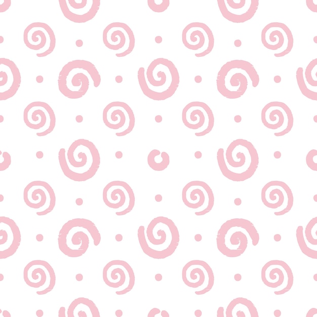 Dibujado a mano doodle de patrones sin fisuras en color rosa. Para decoración, textiles, fondos, álbumes de recortes y papel. Ilustración vectorial.