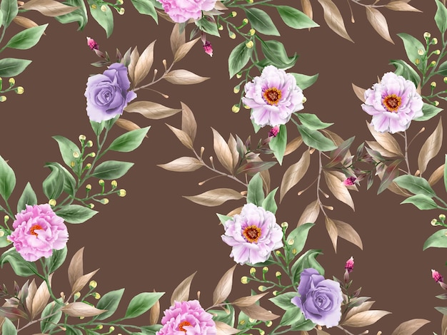 dibujado a mano elegante floral transparente