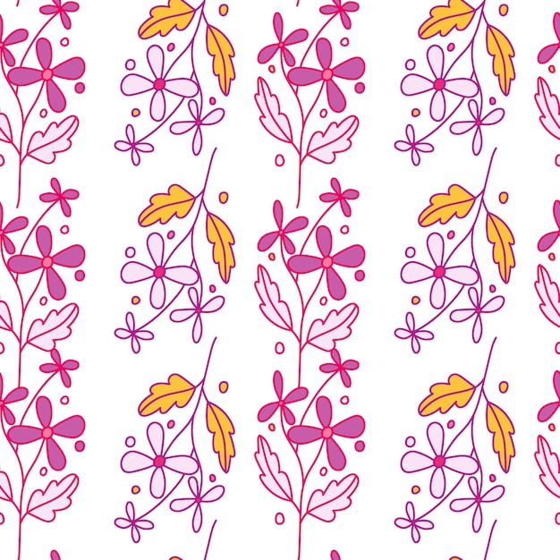 Dibujado a mano flor vintage de patrones sin fisuras Fondo de pantalla botánico elegante dibujado a mano