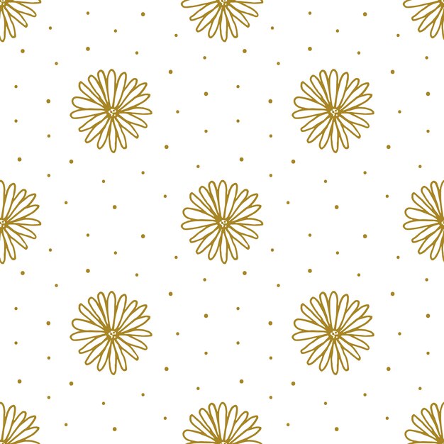 Dibujado a mano floral doodle de patrones sin fisuras