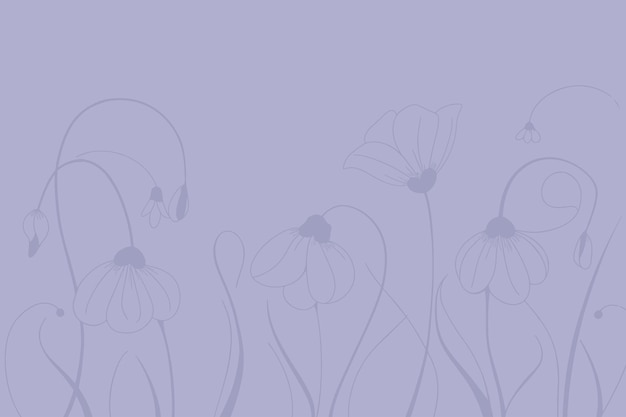 Dibujado a mano fondo de flores