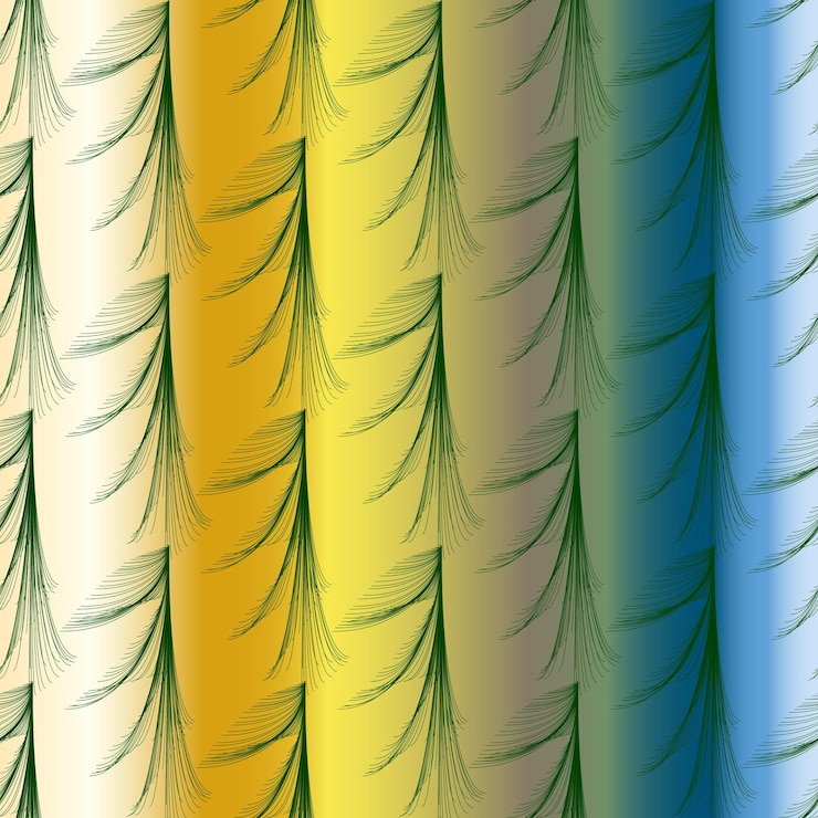 Vector dibujado a mano con fondo de gradientes diseño de patrón sin costuras