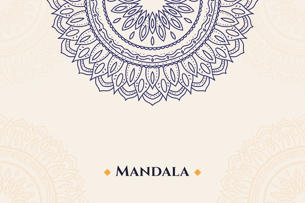 Dibujado a mano fondo de mandala