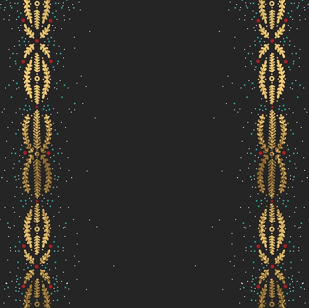 Dibujado a mano fondo de Navidad