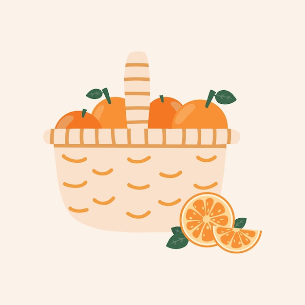 dibujado a mano garabateo estilo plano mínimo ilustración vectorial de diseño naranja aislado lindo
