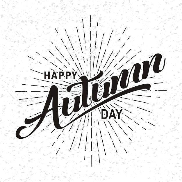 Vector dibujado a mano de happy autumn day