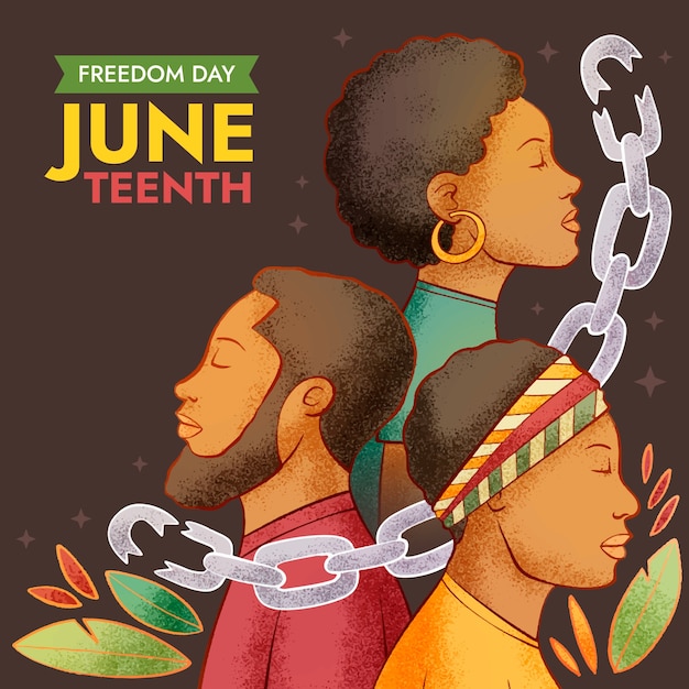 Dibujado a mano ilustración del 19 de junio