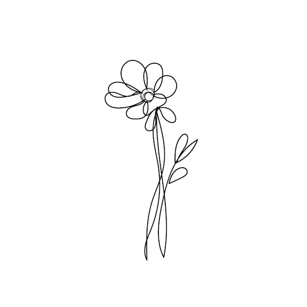 Dibujado a mano ilustración de arte de una línea