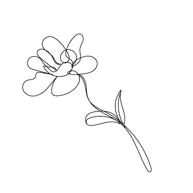 Dibujado a mano ilustración de arte de una línea