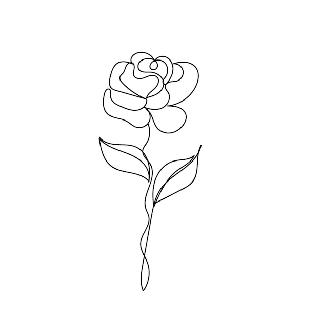 Dibujado a mano ilustración de arte de una línea