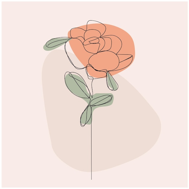 Dibujado a mano ilustración de arte de una línea