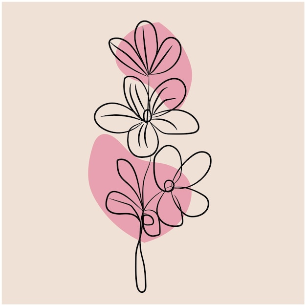 Dibujado a mano ilustración de arte de una línea