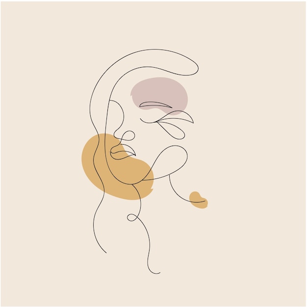 Dibujado a mano ilustración de arte de una línea