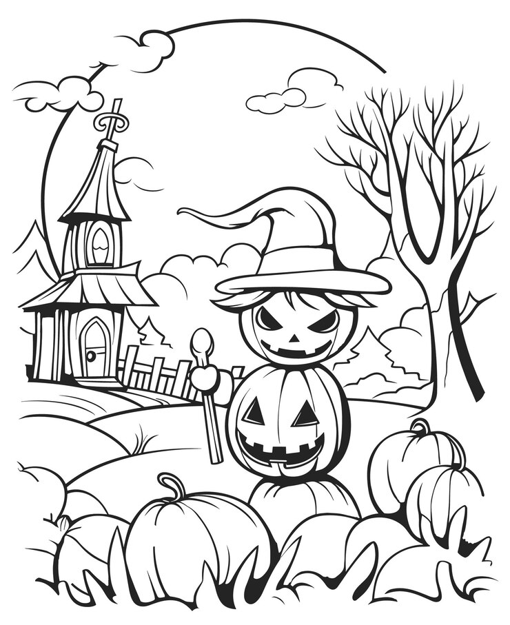 dibujado a mano ilustración de calabaza de chicas de halloween plana