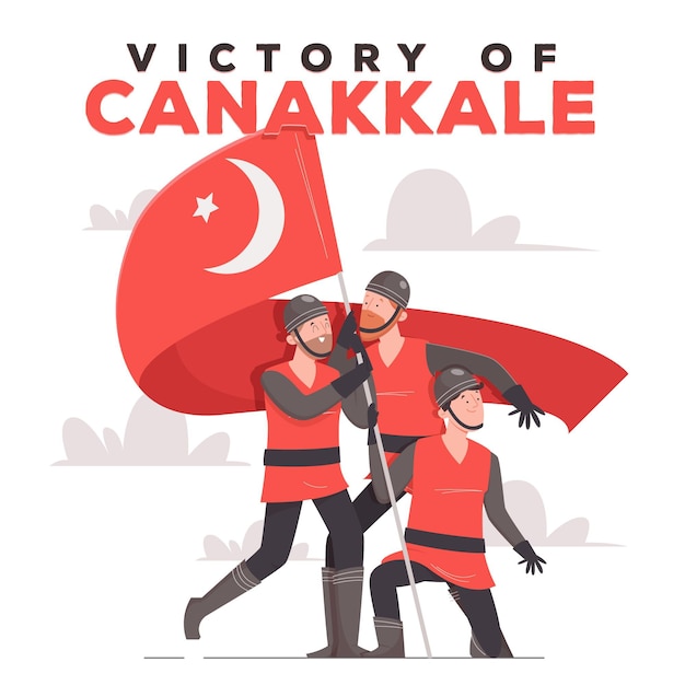 Dibujado a mano ilustración de canakkale