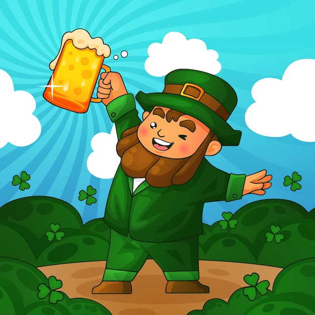 Dibujado a mano ilustración de celebración del día de san patricio