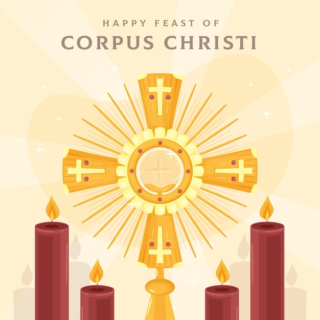 Vector dibujado a mano ilustración de corpus christi