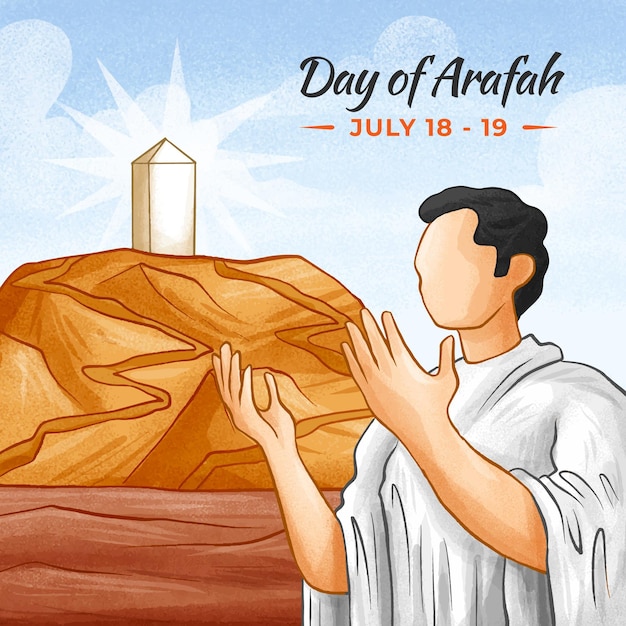 Dibujado a mano ilustración del día de arafah