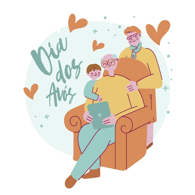 Dibujado a mano ilustración de dia dos avos