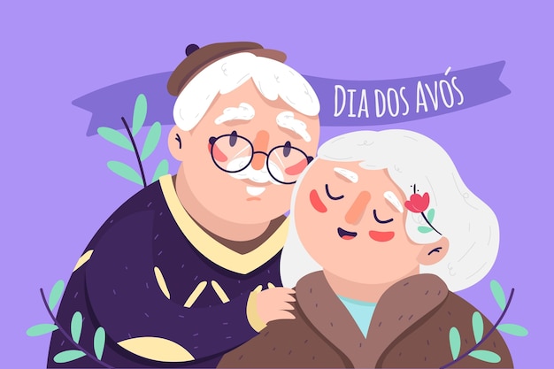 Dibujado a mano ilustración de dia dos avos