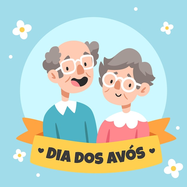 Dibujado a mano ilustración de dia dos avos