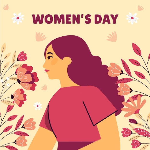 Dibujado a mano ilustración del día internacional de la mujer
