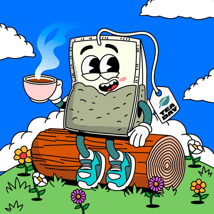 Dibujado a mano ilustración del día internacional del té