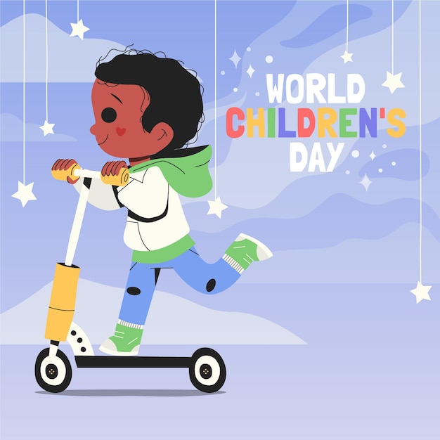 Dibujado a mano ilustración del día mundial del niño