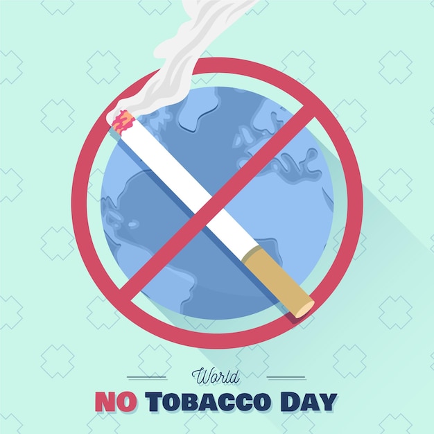 Vector dibujado a mano ilustración del día mundial sin tabaco