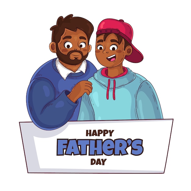 Dibujado a mano ilustración del día del padre