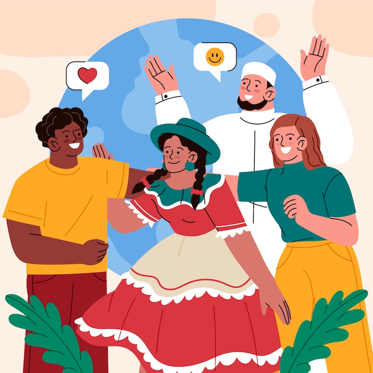 Vector dibujado a mano ilustración dia de la raza