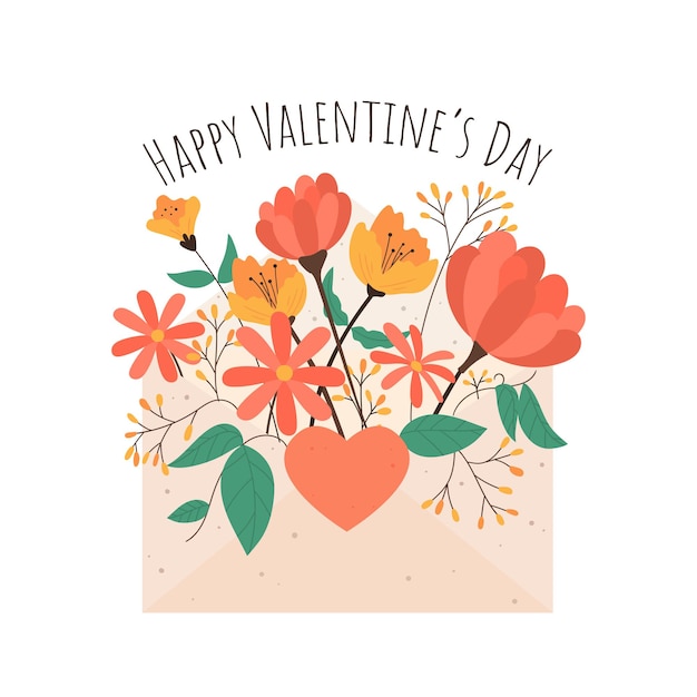Dibujado a mano ilustración del día de San Valentín Instagram Post