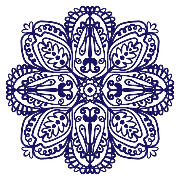 dibujado a mano ilustración mandala