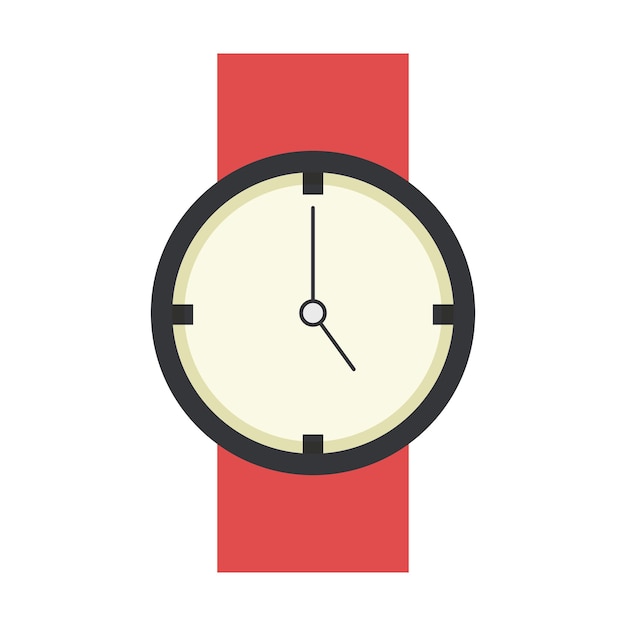 Dibujado a mano Ilustración de un reloj sobre fondo blanco