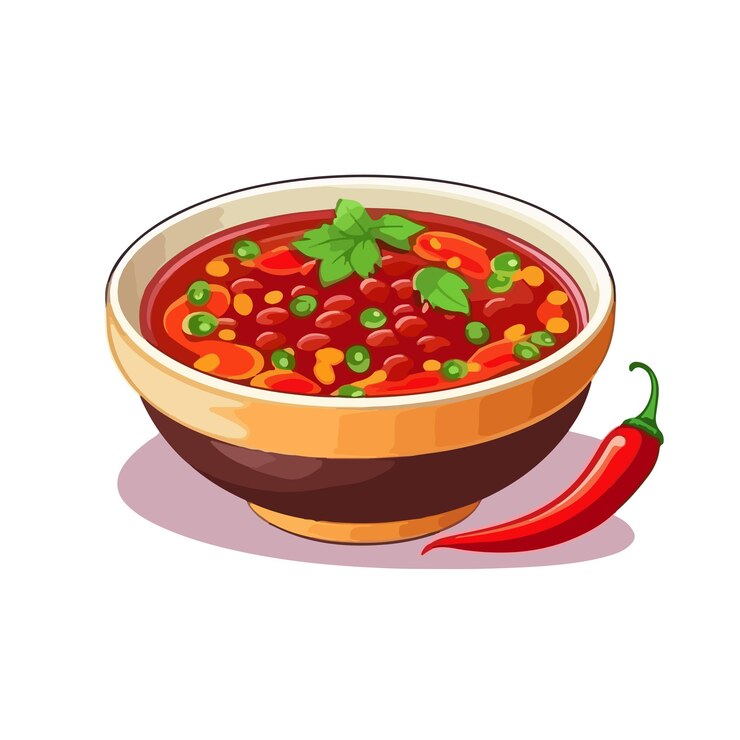 Vector dibujado a mano ilustración de salsa de chile de dibujos animados