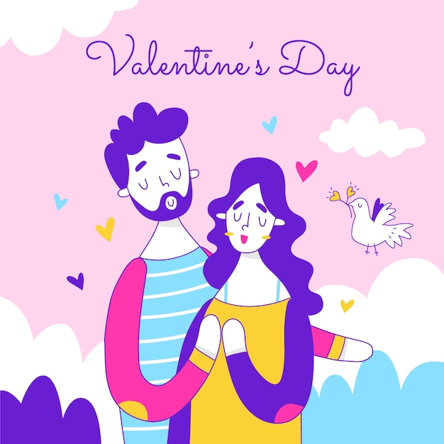 Dibujado a mano ilustración de san valentín