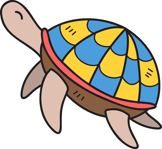 dibujado a mano ilustración de tortuga