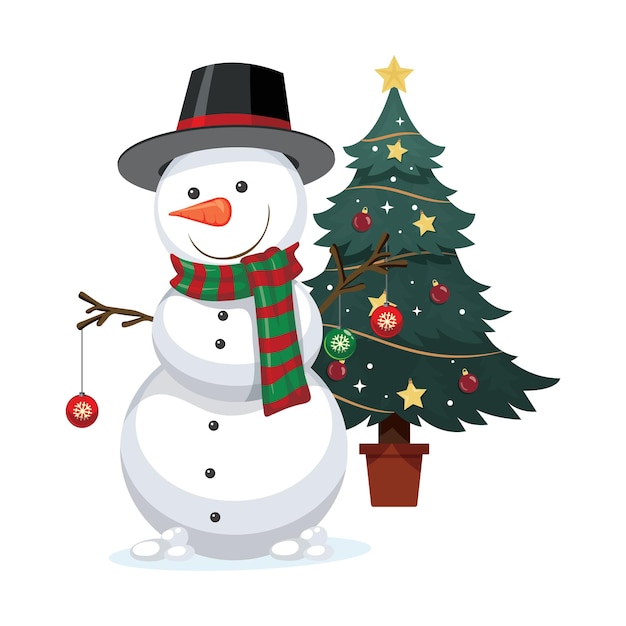 Dibujado a mano lindo personaje de Navidad