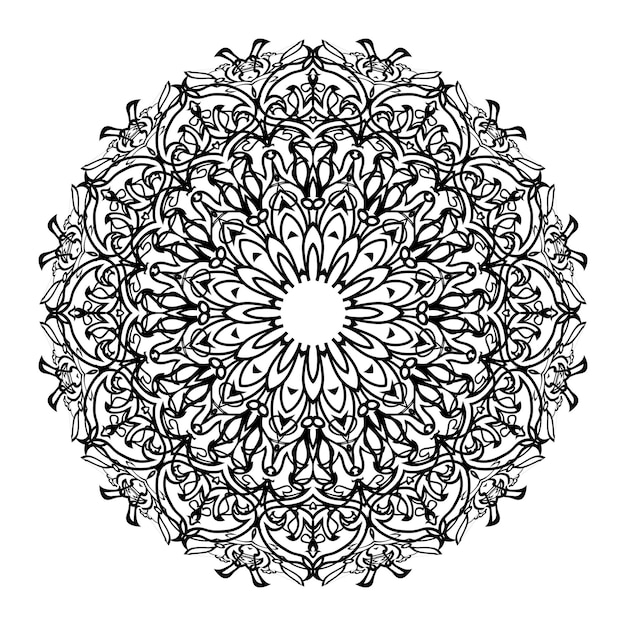 Dibujado a mano mandala étnico vector doodle mandala con adorno tribal