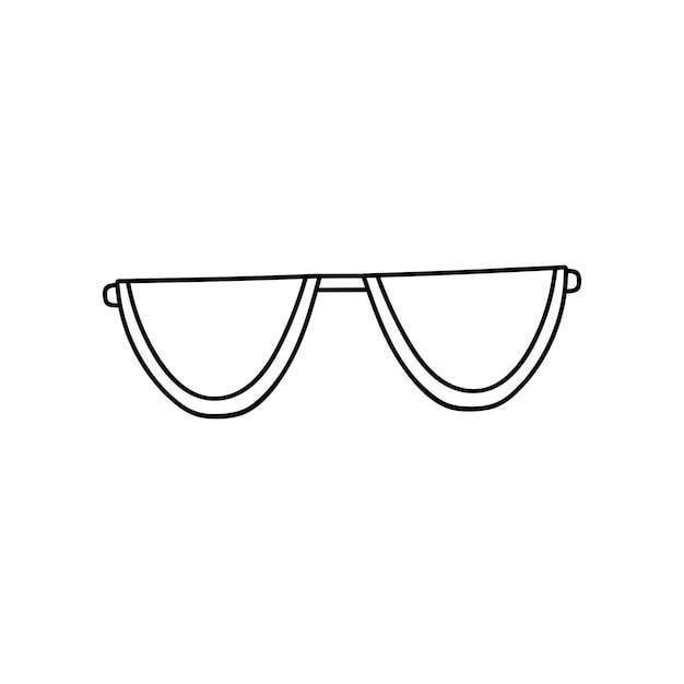 Dibujado a mano moda vector clipart de gafas de sol