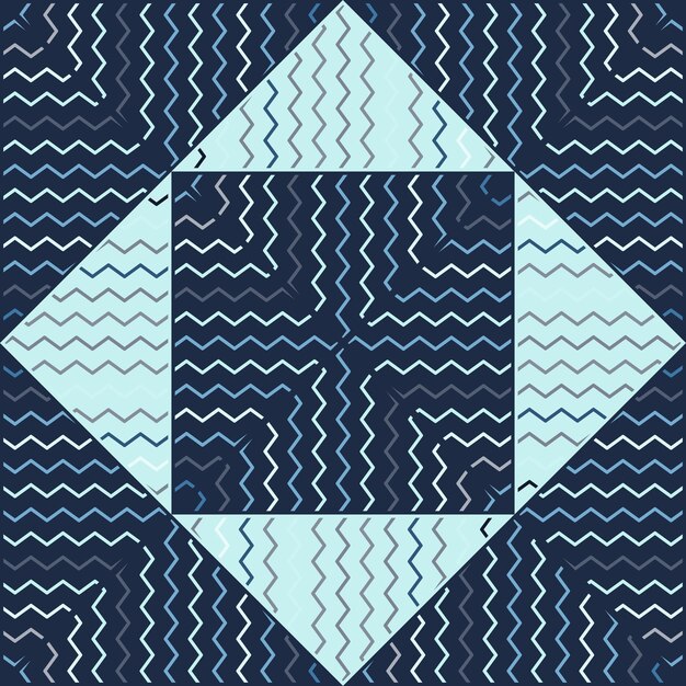 Dibujado a mano ondulado de patrones sin fisuras Resumen zig zag líneas mosaico ornamento