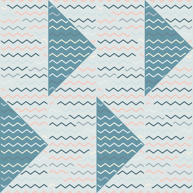 Dibujado a mano ondulado de patrones sin fisuras Resumen zig zag líneas mosaico ornamento