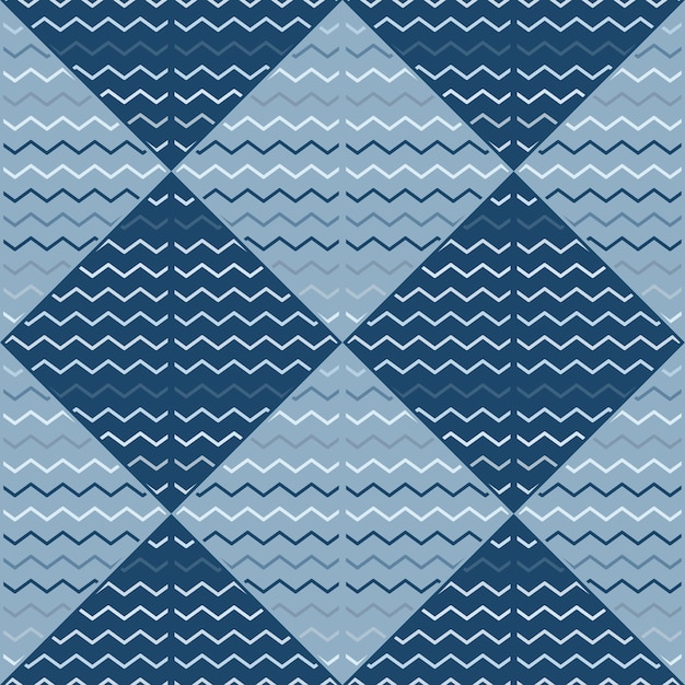 Dibujado a mano ondulado de patrones sin fisuras Resumen zig zag líneas mosaico ornamento
