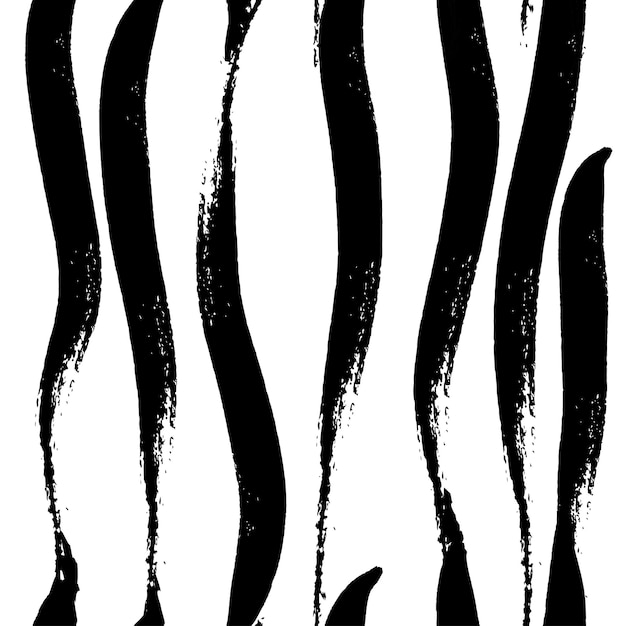 Vector dibujado a mano patrón transparente blanco y negro en estilo grunge.