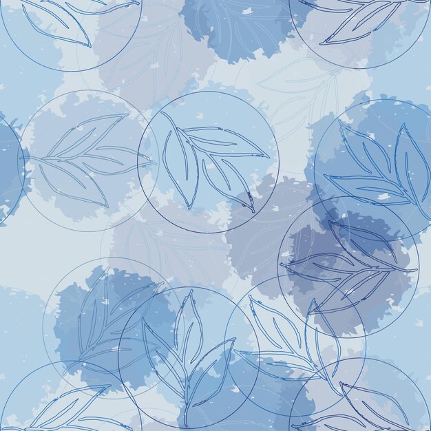 Dibujado a mano. Patrón transparente de vector. Bonito patrón en pequeñas flores.