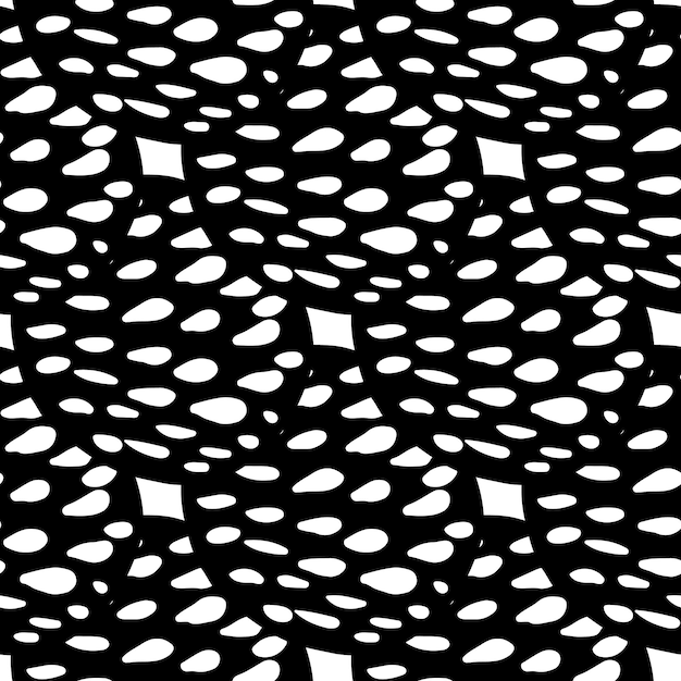 Dibujado a mano punto negro formas de patrones sin fisuras. Fondo de pantalla de círculo de Doodle. Textura punteada geométrica abstracta. Ilustración vectorial